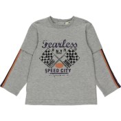 Resim Panço Erkek Bebek Baskılı Uzun Kollu T-Shirt 