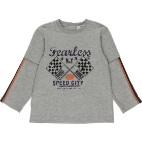 Resim Panço Erkek Bebek Baskılı Uzun Kollu T-Shirt 