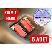 Resim aysaplanner Köpek Evcil Hayvan Rahat Taşımak Için Arka Koltuk Toka Tüm Araçlara Uyumlu KIRMIZI Plastik 5 Adet 