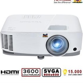 Resim VIEWSONIC PA503S DLP SVGA 800X600 3800AL HDMI 3D 22.000:1 HOPARLÖR PROJEKSİYON 