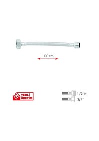 Resim Bağlantı Hortumu 1/2' N ' -3/4' 100 Cm 
