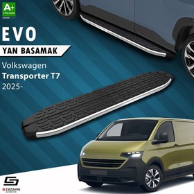 Resim S-Dizayn Volkswagen Transporter T7 Kısa Şase Evo Krom Yan Basamak 223 Cm 2025 Üzeri A+ Kalite 