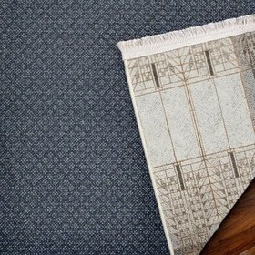 Resim Gri Geometrik Modern Geometrik Etnik Eskitme Desenli Boho Makinada Yıkanabilir Hafif Hav Toz Vermez Leke Tutmaz Kaymaz Taban Dijital Makine Baskı Halı Oturma Odası Salon Yolluk Koridor Mutfak Halısı 