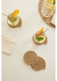 Resim Ocean Home Textile 4'lü Jüt Halat Bardak Altlığı Ø 10 cm 