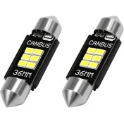 Resim Sulhul Extremy Bright 400 Lumens 3020 Chipset Canbus Error Free LED Bulbs For Interior Car Lights License Plate Dome Map Door Courtesy 36MM Festoon DE3175 6428 White (Yurt Dışından) 