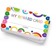 Resim 100 adet Ödül Kartı Delikli - Sınıf, Ev Davranış Teşvikleri & İş Sadakat Programları için Mükemmel - 8.89cm x 5.08cm Motivasyon Kartları 