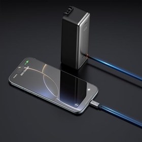 Resim Mcdodo MC-3181 3 in 1 10000mAh 30W LED Ekranlı Powerbank ve Sarj Aleti (Dahili Geri Çekilebilir Kablo + UK/US/EU Priz Uçları) 