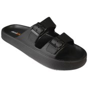 Resim Akınal Bella AKINBELLA Erkek Siyah Gri 46-47 Numara Cift Bant Tokalı Kauçuk Taban Deniz Havuz Bahçe Terliği 