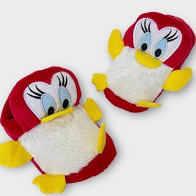 Resim Liger Çocuk Sevimli Ördek Figürlü Unisex Panduf KIRMIZI 