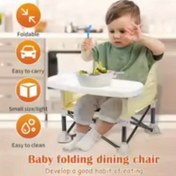 Resim Taşınabilir Katlanır Bebek Yüksek Sandalye - Hafif Alüminyum Alaşımlı, Temizlemesi Kolay & Taşıması Pratik, İç/Dış Mekan Kullanımı için Kompakt Tasarım, Montaj Gerektirmez, Gri, Bebek Sandalyesi, İç Mekan Yemekleri, Modern Bebek Sandalyesi, Dayanıklı Bebek Sandalyesi 