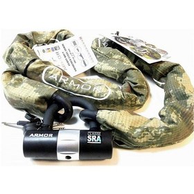 Resim Armor 714 Military Serisi Çelik Zincir 1.80 Mt. 14 Mm + U Kilit N11.522 