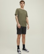 Resim Jack & Jones 12165604_jpstbowie Jjshorts Solid Normal Bel Düz Siyah Erkek Şort 