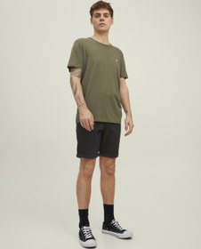 Resim Jack & Jones 12165604_jpstbowie Jjshorts Solid Normal Bel Düz Siyah Erkek Şort 