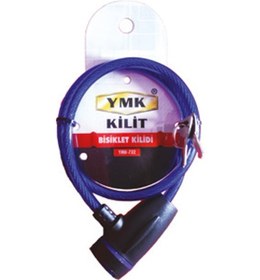 Resim Eko Çelik Halatlı, İzoleli Bisiklet Kilidi - 8mm, 65 Cm Beyaz - Siyah 