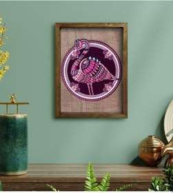 Resim Bk Home Flamingo Tasarımlı Doğal Masif Ahşap Çerçeveli Tablo-1 (551089851) 