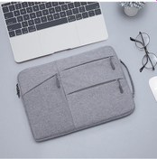 Resim Laptop Çantası 13.3 15.6 14 İnç Su Geçirmez Dizüstü Bilgisayar Çantası Kol Gri 13 İnch Kılıf 