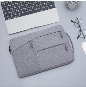 Resim Laptop Çantası 13.3 15.6 14 İnç Su Geçirmez Dizüstü Bilgisayar Çantası Kol Gri 13 İnch Kılıf 