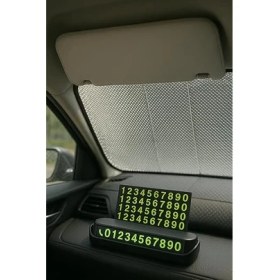 Resim Store Oto Güneşlik & Park Numaratörü Seti – Katlanabilir Güneşlik (130X60) + Gizlenebilir Telefon Numaratör – Evrensel Uyumluluk, Kolay Kurulum 