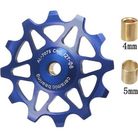 Resim Teltree Bisiklet Vites Makinası Seramik Güdüm Tekerleği - 14t Mavi, Dağ Ve Yol Bisikletleri İçin Dayanıklı Metal Konstruksiyonu 
