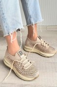 Resim Zerenyus İNCİ Bağcıksız Triko Taş Detaylı Kadın Sneaker 