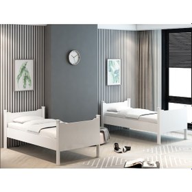 Resim Afilli Ayrılabilen Tamamı Mdf Ranza Beyaz 90x190 R1005 