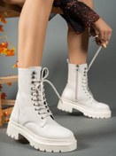 Resim Riccon Bej Kadın Fermuarlı Postal Bot 0012299 