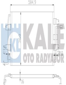 Resim KALE 376400 Klima Radyatoru Kondenser (VOLKSWAGEN NEW BEETLE 1.6 1.8T 1.9TDİ 2.0 1C0820413A (WH999822) 