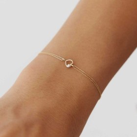 Resim Mini Taşlı Kalp Bileklik Sarı 