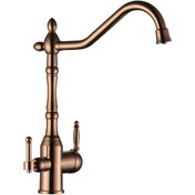 Resim Fkn Se Borulu Rose Altın Arıtmalı Eviye Bataryası 