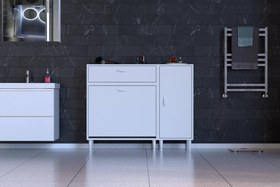 Resim YENİCE BANYO DOLABI, 65 CM 1 GENİŞ SEPETLİ, 110 CM 