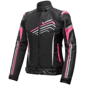 Resim Motosiklet Kadın Montu 4 Mevsim Maxdura 600-d Dayanıklı Kumaş Ve Deri Women Motor Mont 