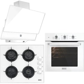 Resim Kumtel Homtego 3'lü Kristal Ankastre Set Beyaz (A6-SF2 Fırın + 40TAHDF Ocak + DA6-830 Davlumbaz) 