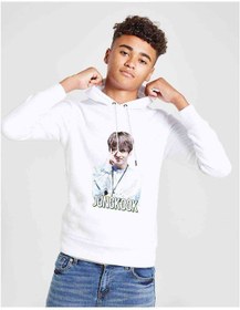 Resim K Pop Jungkook Koreli Muzik Grubu Baskılı Unisex Çocuk Kapüşonlu 