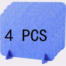 Resim 4'lü Paket Sağlam Masa Gizlilik Panelleri - Gürültü Azaltıcı & Görüş Engelleme, Ofis, Kütüphane, Sınıf, Ev İçin - Dayanıklı Ayaklar, Çoklu Masalarla Uyumlu - Profesyonel Çalışma Alanı Düzenleyici 