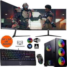 Resim İzoly Arwen X i5-10400F 32 GB 512 GB M.2 SSD RTX3060 Dual Monitör 24" Dos Masaüstü Oyuncu Bilgisayarı 