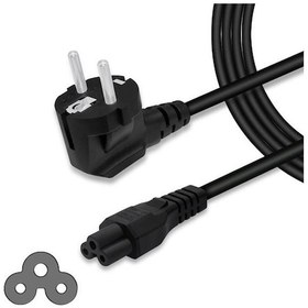 Resim Koodmax 100 Adet Laptop Adaptör Güç Elektrik Kablosu Yonca Power Kablo - 1.5 Metre 