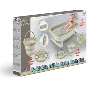 Resim 7272 Katlanabilir 3'lü Bebek Banyo Seti Eco -yeşil 