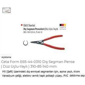 Resim Ceta Form E65-44-0310 Dış Segman Pense ( Düz Uçlu-Yaylı ) 310-85- 