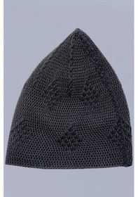 Resim Tezzgelsin 50'li Dokuma Örgü Desenli Takke Kaliteli Namaz Takkesi Siyah 