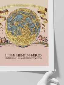 Resim Vintage Ay Haritası - Art Print - Matt Studio / 30x40 cm 