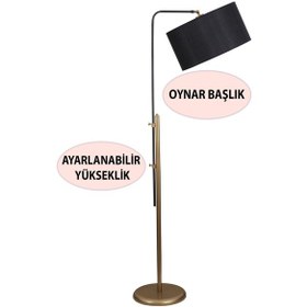 Resim Pente Tekli Siyah Eskitme Lambader Siyah Şapka Yatak Odası Oturma Odası Salon Lambader Çok Renkli 