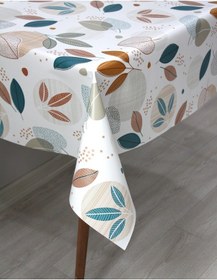 Resim Astarlı Silinebilir Pvc Muşamba Masa Örtüsü 8279-1-beyaz 