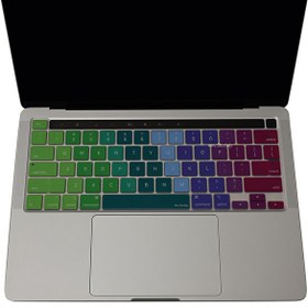 Resim Pembe Yeşil Macbook Pro Klavye Kılıfı 13inç M1-m2 Us(abd) İngilizce A2338 2289 2251 A2141 Uyumlu Dazzle 