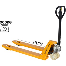 Resim Krafter Lift 3 Ton 115 Cm Beyaz Teker Manuel Standart Transpalet 