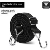 Resim Topshop1 Tosuod Esnek Kayış Metal Çengelli 118 İnç Siyah Dayanıklı Motor Bagaj Kamp Çantası 