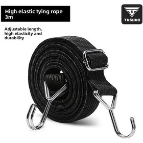 Resim Xuweiwei Tosuod Esnek Kordon Kayışı Siyah 118 İnç Motorcycle Bagaj Outdoor Çanta 