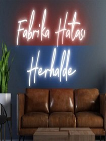 Resim Fabrika Hatası Herhalde Yazılı Neon Tabela Kırmızı 