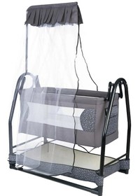 Resim Convers Sallanır Cibinlik Tüllü Tenteli Bebek Sabitlen Beşik Antrasit 