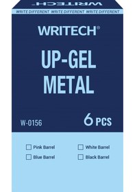 Resim Wrıtech W-0156 Metal Up Siyah Gövde 0,7mm Mavi Jel Kalem - 6'lı Kutu Ahşap 
