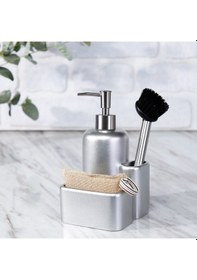 Resim Leonis Fırçalı Sıvılı Süngerlik Gümüş 